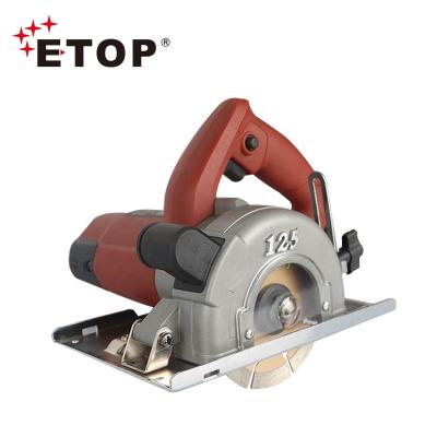 China ETOP Bridge Cutter Marble Block Cutter Portable Hot Selling Machine Electric Power Big Factory Marble Cutter 1600W Circular Saw With Guide for sale