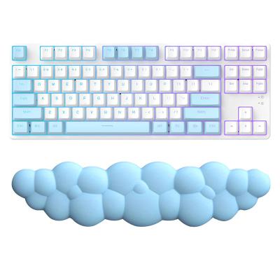 China Ergonomic Keyboard Mat Wholesale Rubber Mouse Pad 3D Coud Memory Foam Mouse Mat Wrist Pad for sale