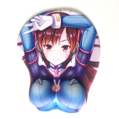 China New Design Large Chest Woman Mouse Pad PU Memory Foam Leather Mouse Pad Ergonomic Pad Filling Ergonomic Keyboard Mat Pad for sale