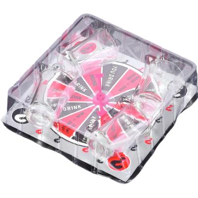 China Entertainment Drinking Spinning Drawn Games Party Mini Roulette Drinking Games With 4 Shot Glasses for sale