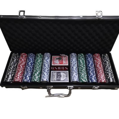 China Poker Chips Aluminum Poker Case LANDER-MAN ABS 500pcs Casino Poker Chips Set for sale