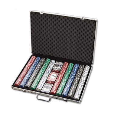 China Hot Sale 1000PCS Entertainment Poker Chips Set Casino Poker Set With Aluminum Box for sale