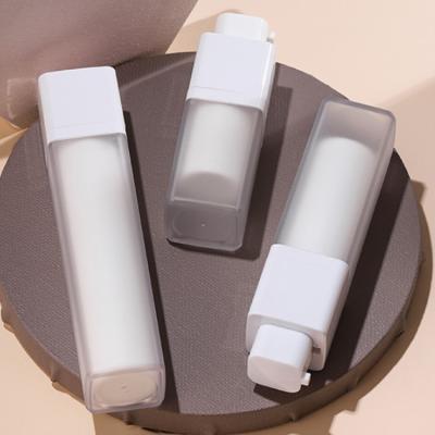 China Eco-friendly Costom 15ml Recyclable Square Frosted 1oz 50ml 15ml 30ml Luxury Cosmetic Airless Lotion Pump Bottle for sale