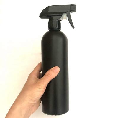 China HDPE 0z Matte Black Empty Cleaner Trigger Cosmetic Spray Bottle Customized 17oz 500ml 500ml 17 for sale