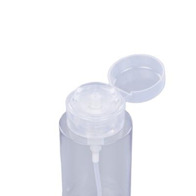 China Cosmetic Packaging Transparent Makeup Remove Container PETG Clear Press Bottle Packaging Toner Travel Packets for sale