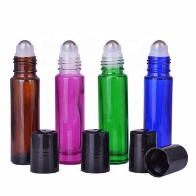 China 2020 New Products Recyclable Essential Oil Glass Bottle With Metal Roll Ball 5ml 10ml Roll On Glass Bottle for sale