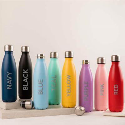 China Viable heat sublimation empty vacuum 500ml custom logo stainless steel cola water bottle for sale