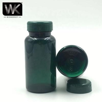 China High Quality Eco-friendly PET Round Empty Pill Bottle With Cap Vitamin Plastic Screw Cap Bottles Medicinal for sale