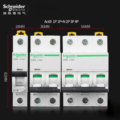 China Acti9mcb Schneider Electric Miniatuurstroomonderbreker 6~63A, 1P, 2P, 3P, 4P, DPN voor elektrodistributie Te koop