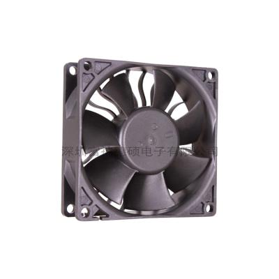 China Industrial Equipment RoHS DC Axial Fan 8cm 80*80*25mm Voltage 24v Sleeve Bearing Booster Fan For Audio for sale