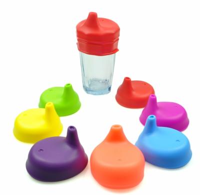 China Non Spill Free Food Grade BPA Stretch Spill Proof Universal Soft Lids For Sippy Cup for sale