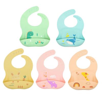 China BPA Free Silicone Soft Bibs Waterproof Silicone Baby Bib For Babies And Toddlers for sale