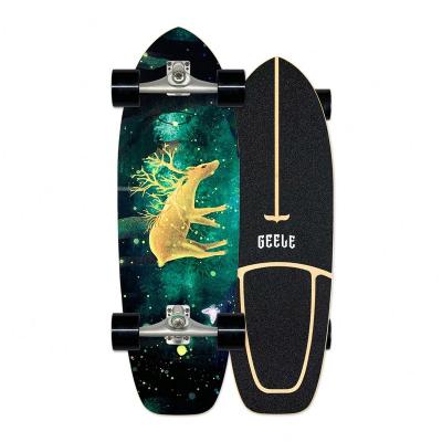 China Wholesale Custom Old School Surf White Youth OEM 7ply Maple Skateboard Skateboard Northeast Board for sale