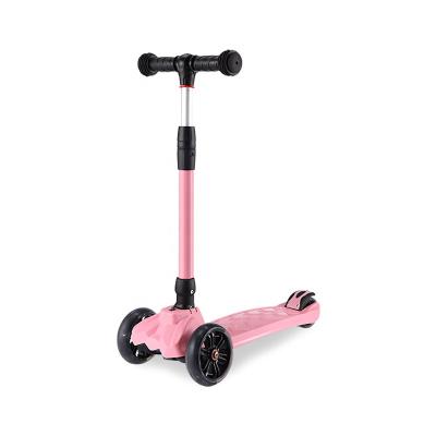 China Cheap high quality handlebar adjustable height kids suitcase folding three kids kick luggage standing scooters for sale