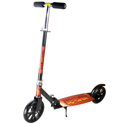 China Big Wheels Urban Scooter Adult Kick Scooter With 200mm PU Wheels Height Adjustable for sale