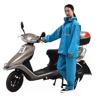 China High Quality 100% Waterproof Motorcycle Raincoat /Windproof/Breathable/Soft/Eco-friendly Tianwang Raincoat For Women Polyester PVC Rain Suit Bright Color Safety Raincoats In Rainy for sale