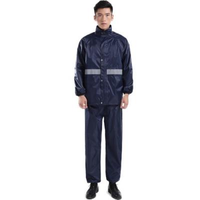 China High Quality 100% Raincoat Rain Suit For Adults Rip Stop Polyester Oxford Fabric With PVC Coating Water Resistant Hooded Raincoat for sale