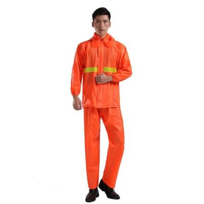 China 100% Polyester High Quality Multifunctional Waterproof Thickened Rain Storm Coat For Adults Rain Jacket And Pants High Visibility for sale