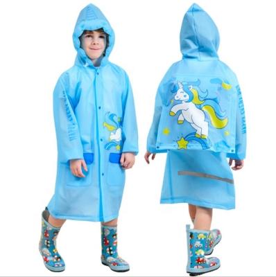 China Hot Sale Eco-friendly EVA Eco Friendly Raincoat For Kids Lightweight Soft Breathable Raincoat for sale