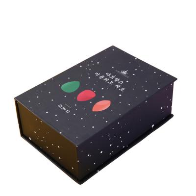 China Wholesale Custom Recyclable Luxury Black Paper Hardboard Magnetic Closure Packaging Gift Box for sale