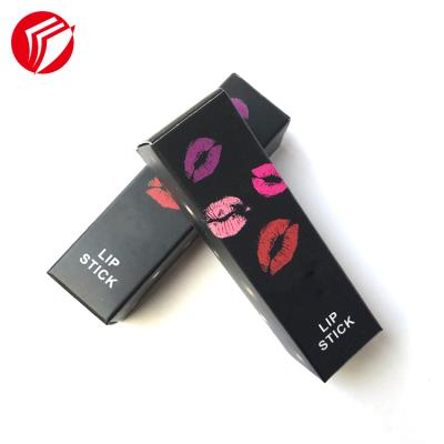 China Recyclable Cardboard Punch Hole Craft Paper Gift Lip Balm Box Packaging With Window Lip Gloss Packaging Boxes for sale