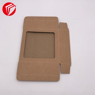 China Recyclable Cardboard Flat Pack Gift Wrapping Paper Printed Packaging Boxes Black Paper Gift Package Box With Window for sale