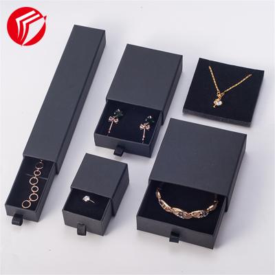 China Wholesale Black Recyclable Jewelry Packaging Boxes Paper Jewelry Box Handmade Gift Packaging Custom Jewelry Box for sale