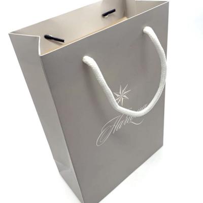 China Recyclable Fashionable Recyclable Fabric Shoes Gift Shops Bag Packaging Kraft Paper Bag With Handle for sale