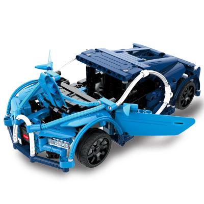 China Building Toy New Famous Car Bulgatti C51053 RC Car Brick Technic Blue Vehicle Blocks Building Set For Boys Toys for sale