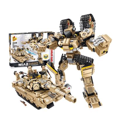 China Construction Toy Hot Amazon Selling Tank 2 Shapes DIY Building Blocks Compatible With All Major Brand Toys For Kids for sale