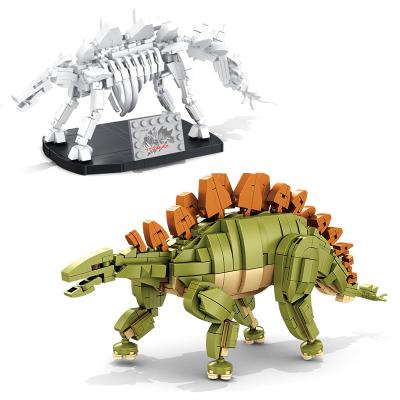 China Construction Toy Hot Amazon Selling Stegosaurus Dinosaur DIY Building Blocks Compatible with All Major Brand Toys for Kids for sale