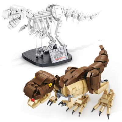 China Construction Toy Hot Amazon Selling Tyrannosaurus Rex Dinosaur DIY Building Blocks Compatible With All Major Brand Toys For Kids for sale