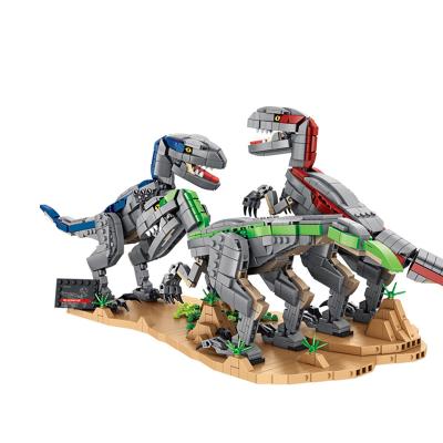 China Construction Toy Hot Amazon selling Velocir aptor 1769pcs dinosaur DIY building blocks compatible with all major brand toys for kids for sale