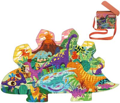 China Cartoon Toy Educational Toys Christmas Birthday Gift 105 Pieces Jigsaw Valley Paper Puzzle / Cardboard Puzzle Dinosaur for sale