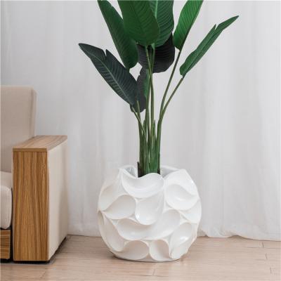 China Wholesale Unique Novelty Design Nordic Modern Bulk White Indoor Outdoor Flower Pots Large For Home Decoration for sale