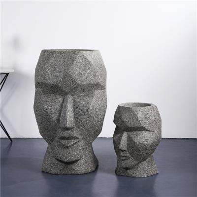 China Wholesalers New Arrival Outdoor Decorative Man Face Fiberglass Flooring Modern Hotel Decoration Other Home Decor For Sale for sale