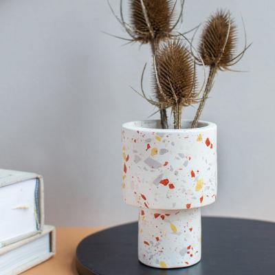 China Modern Graceful Cheap Wholesale Decor Terrazzo Wedding Novelty Nordic Bulk Nordic Luxury Flower Vase For Table for sale