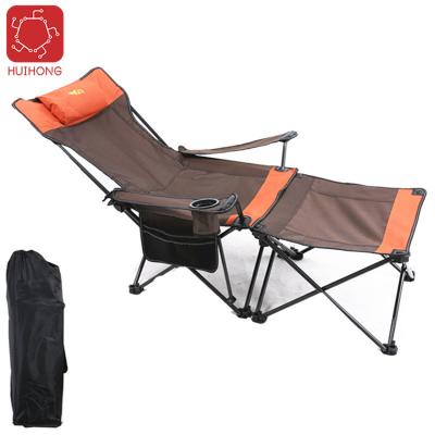 China OEM Huihong Cheap Folding Deck Camping Chair 168*58*39cm Easy-carry Outdoor Beach Lounge Chairs Backpacking Chair for sale