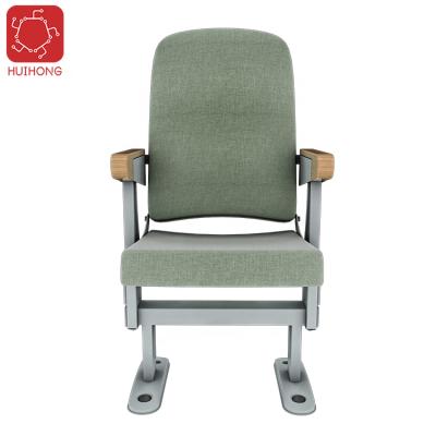 China Huihong OEM contemporary church chairs 640*500*890mm china supplier teatro en home amphitheater folding chair blue pra church for sale