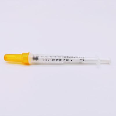 China High Quality And Best Price PP Safety Disposable Insulin Syringe for sale