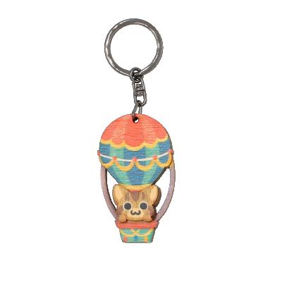 China Cute Custom Animal Wooden+key Chain 3D Woodkeychain Promotional Gift for sale