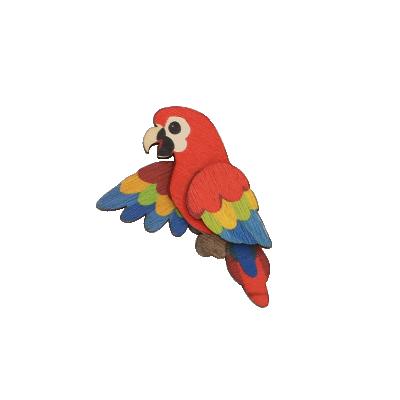 China Shape Parrot Cute Bird Wooden Fridge Magnet Customizable for sale