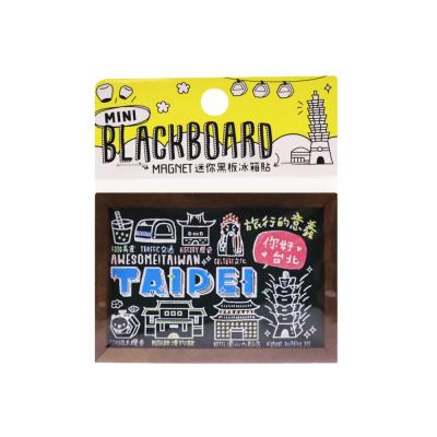 China Shape Hello Taipei Home Decor Wooden Mini Chalkboard Fridge Magnet For Souvenir for sale