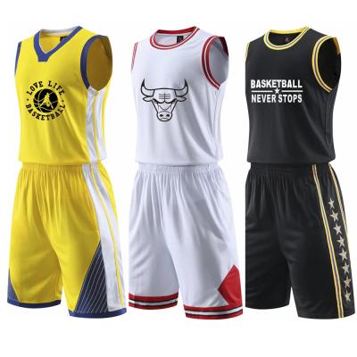 China Breathable Basketball Suit Match Training Kit Customization Basketball Uniform for sale