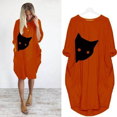 China European and American fashion summer breathable dress new dress cat loose oversized copy for sale