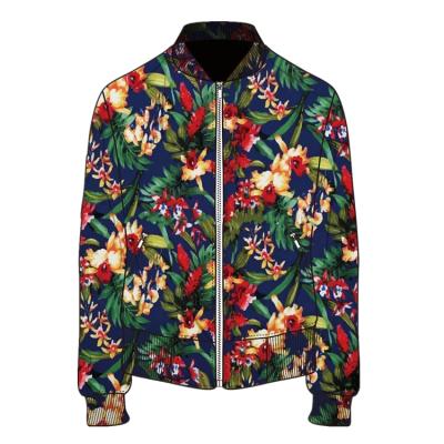 China Cheap And Popular Zipper Mens Breathable Custom Fower Jacket for sale