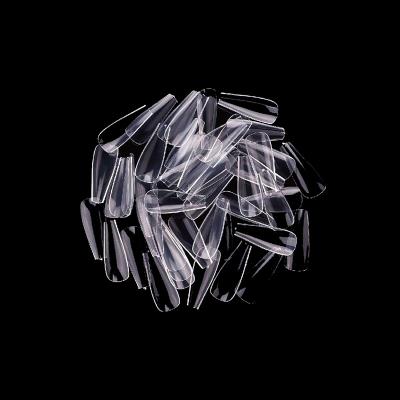 China Easy Apply 2019 Private Label 500 Pcs Manicure False Artificial Transparent Acrylic Tips Nails Full Coverage Clear Tip For Extension for sale