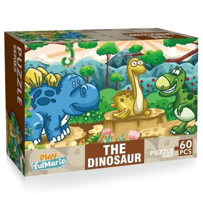 China Educational Puzzle Toys 60 Piece Brain Teaser Game For Kids Jigsaw Puzzle Dinosaur IQ Toys Puzzle 60 Pieces For Sale 2022 for sale