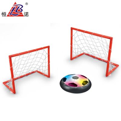 China Play At Home Games Plastic Funny Toys Air Hockey Football Game For Kids Longbelief Kids Toys Led Lightweight Hover Ball Hover Football Set With 2 Goals for sale