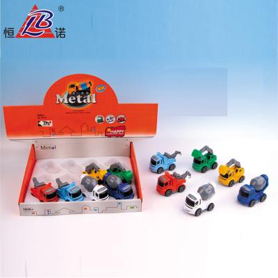 China Custom 12 PCS/BOX Friction Function Truck Model Toy Diecast Truck For Kids Diecast 1/50 Truck For Toys 2021 New Diecast Truck With 3 Models for sale